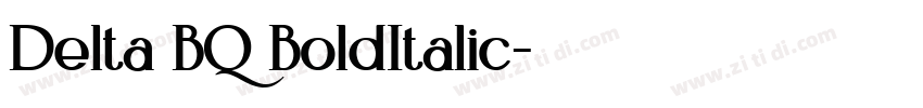 Delta BQ BoldItalic字体转换